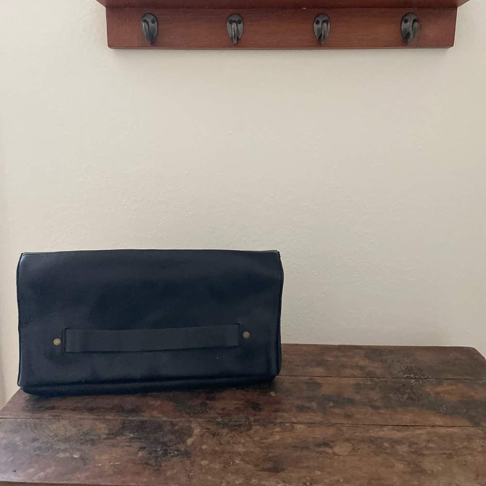 Madewell leather clutch